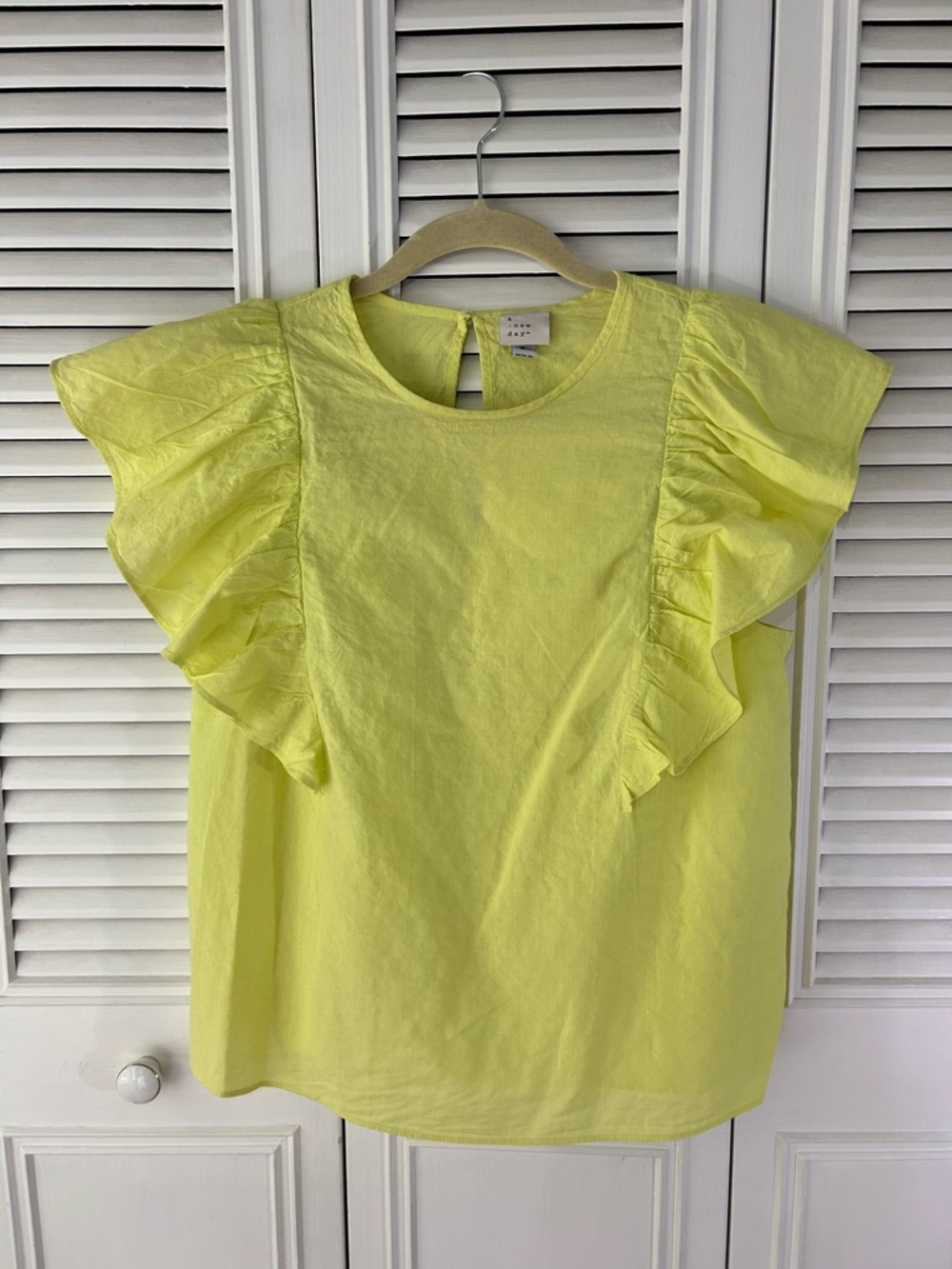 a new day Lemon-Chartreuse Short Sleeve Top